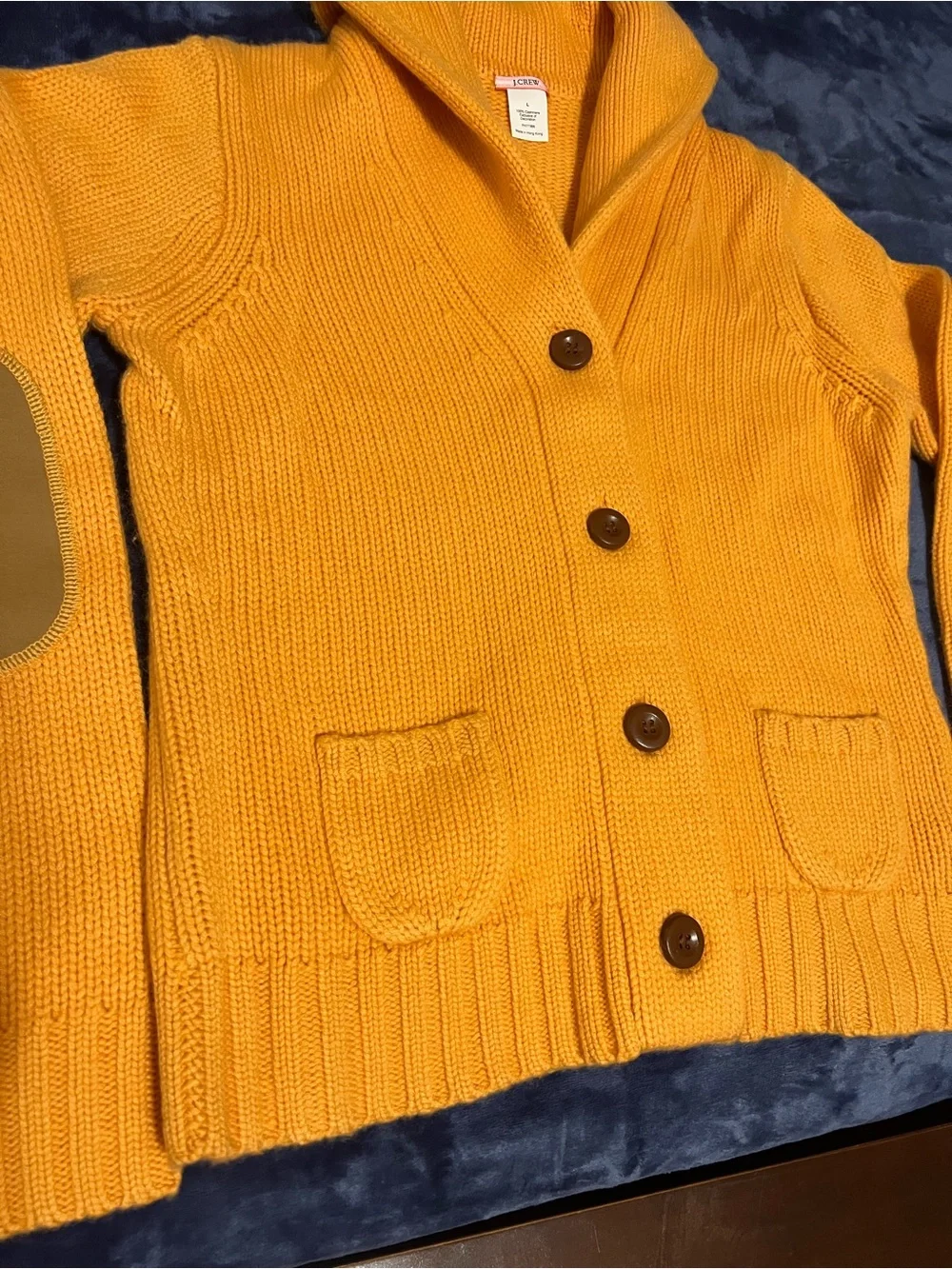 NWOT J.Crew 100% Cashmere Chunky Shawl Collar Cardigan Sweater - Men's Large